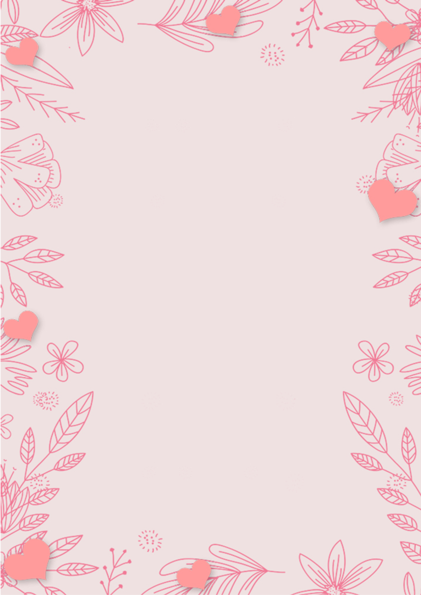 WORD of Pink Heart Flowers Letter.docx | WPS Free Templates